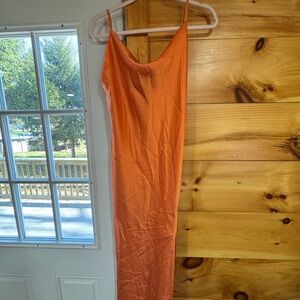 Elegant Orange Maxi Dress
